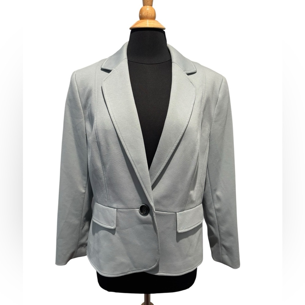 Kasper Women's Light Dolphin Blue/Gray Dress Blazer-size 14